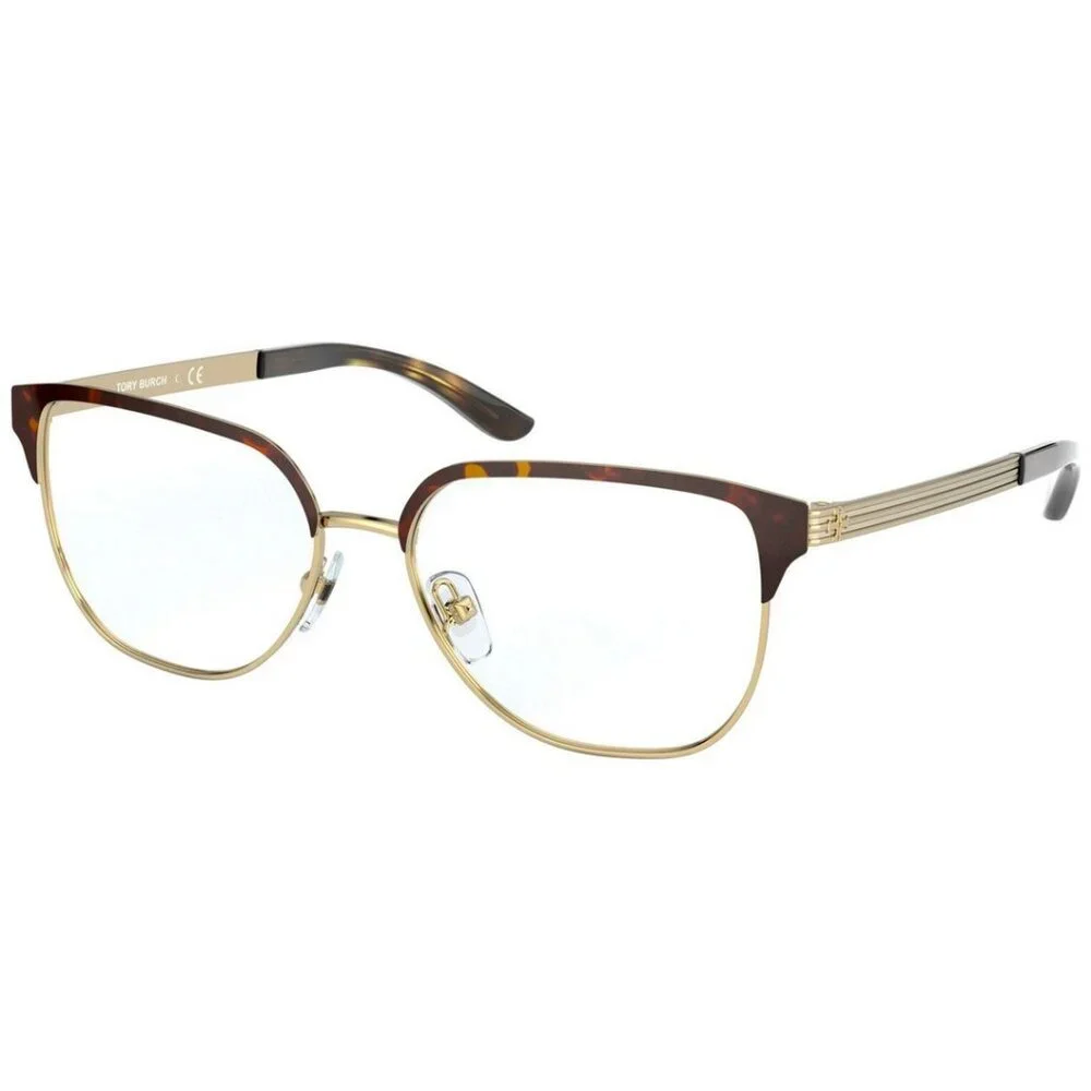 Tory Burch Women's Eyeglasses TY1066-3290(52) Shiny Gold/dark Tortoise 52-15-140